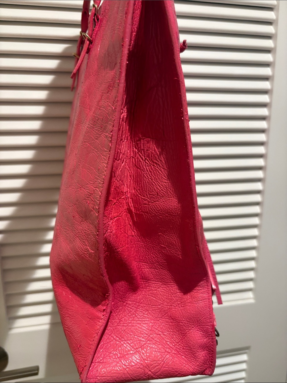 Balenciaga project Pink Leather Tote Bag 14x14"x5" - Picture 15 of 17